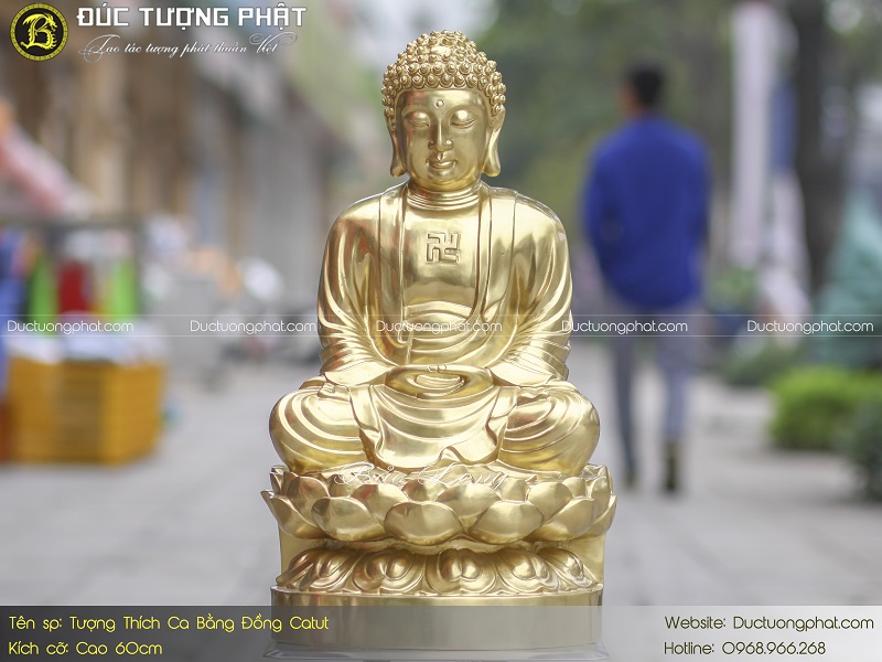Tượng Phật Thích Ca Bằng Đồng Catut Cao 60cm 2