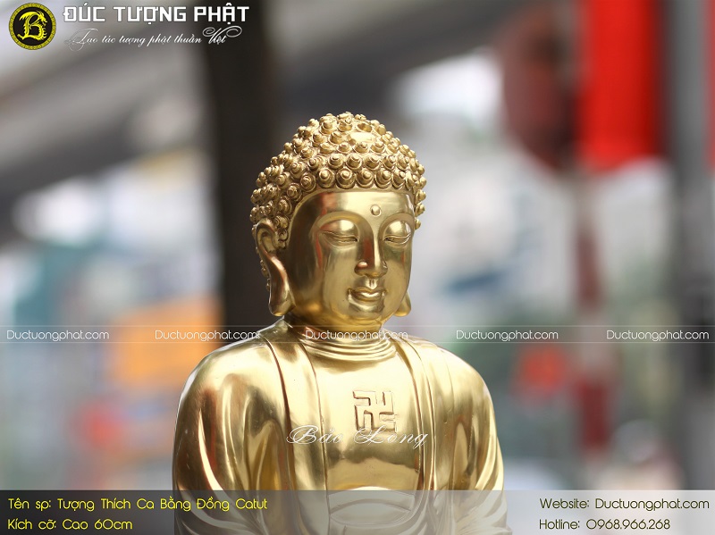 Tượng Phật Thích Ca Bằng Đồng Catut Cao 60cm 3