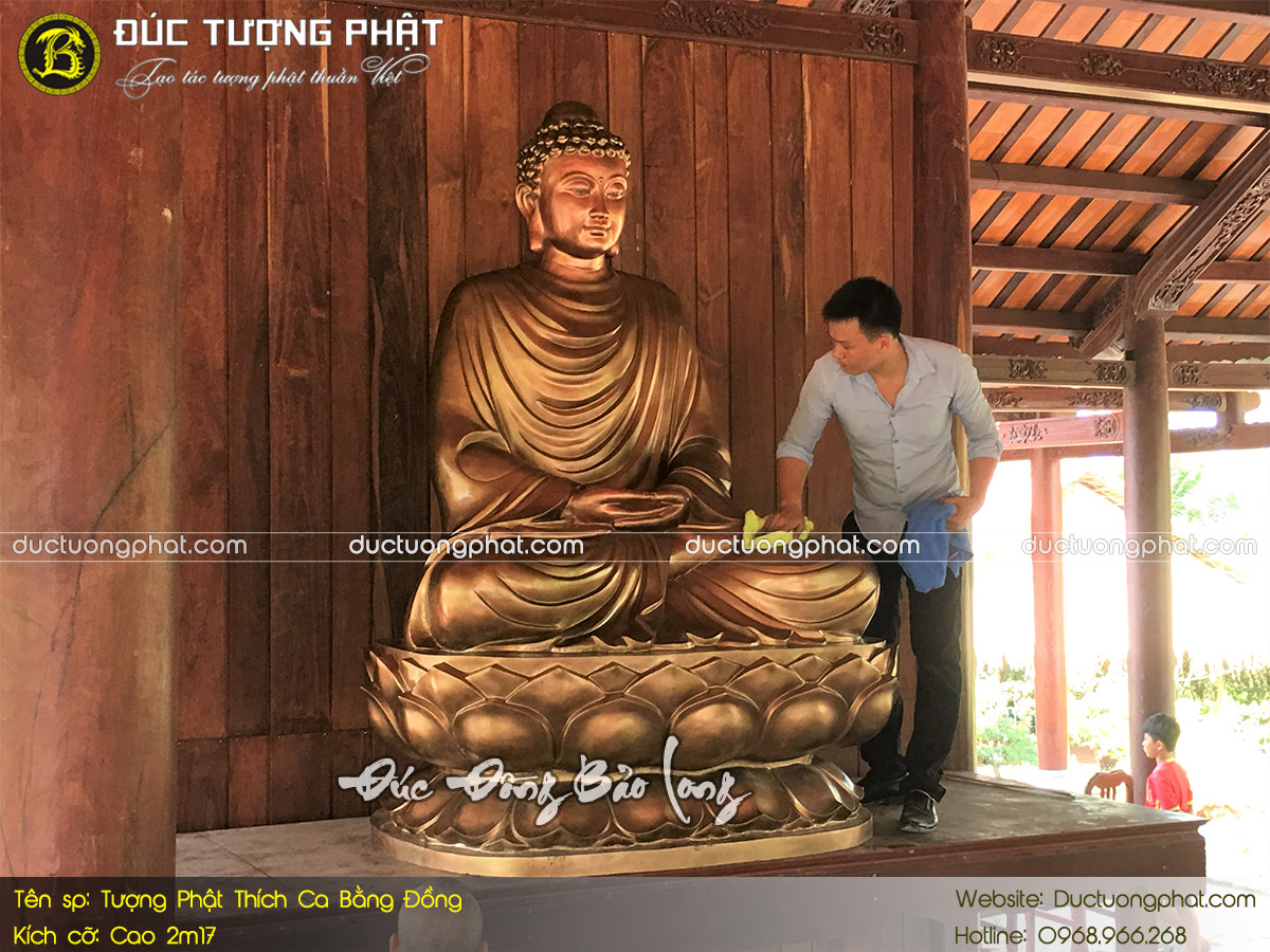 Tượng Phật Thích Ca Bằng Đồng 2m17 Cho Chùa Tam Bửu 3