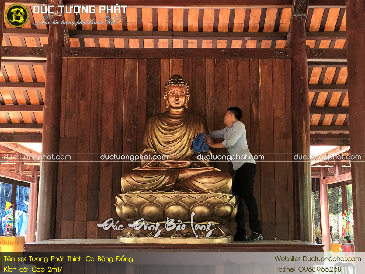 Tượng Phật Thích Ca Bằng Đồng 2m17 Cho Chùa Tam Bửu 4