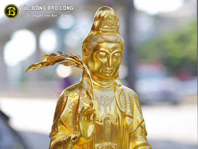 Các mẫu tượng Phật Bà Quan Âm Dát Vàng Đẹp, Chất Lượng