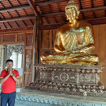 Tượng Phật Thích Ca bằng đồng 3m Dát Vàng cho chùa Từ Tâm