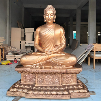 Tượng Phật Thích Ca Bệ Kim Cang Bằng Đồng 1m4
