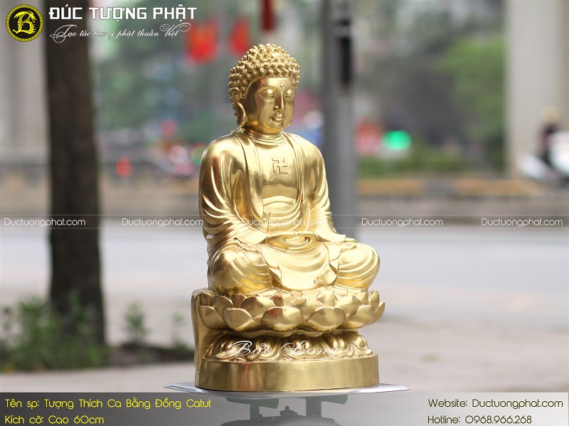 Tượng Phật Thích Ca Bằng Đồng Catut Cao 60cm 5