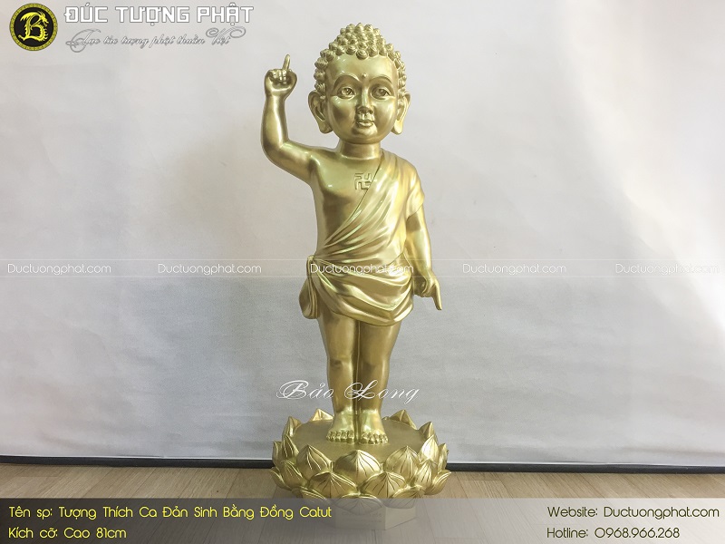 Tượng Phật Thích Ca Đản Sinh Bằng Đồng Mẫu Chuẩn Nhất 2
